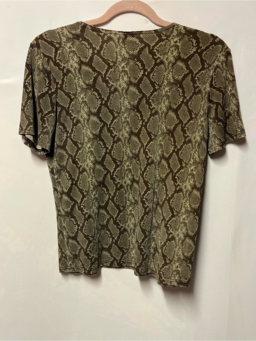Vintage Y2K Scene 1 Snake Print Stretch Tee Made in USA Size Large - Picture 7 of 9